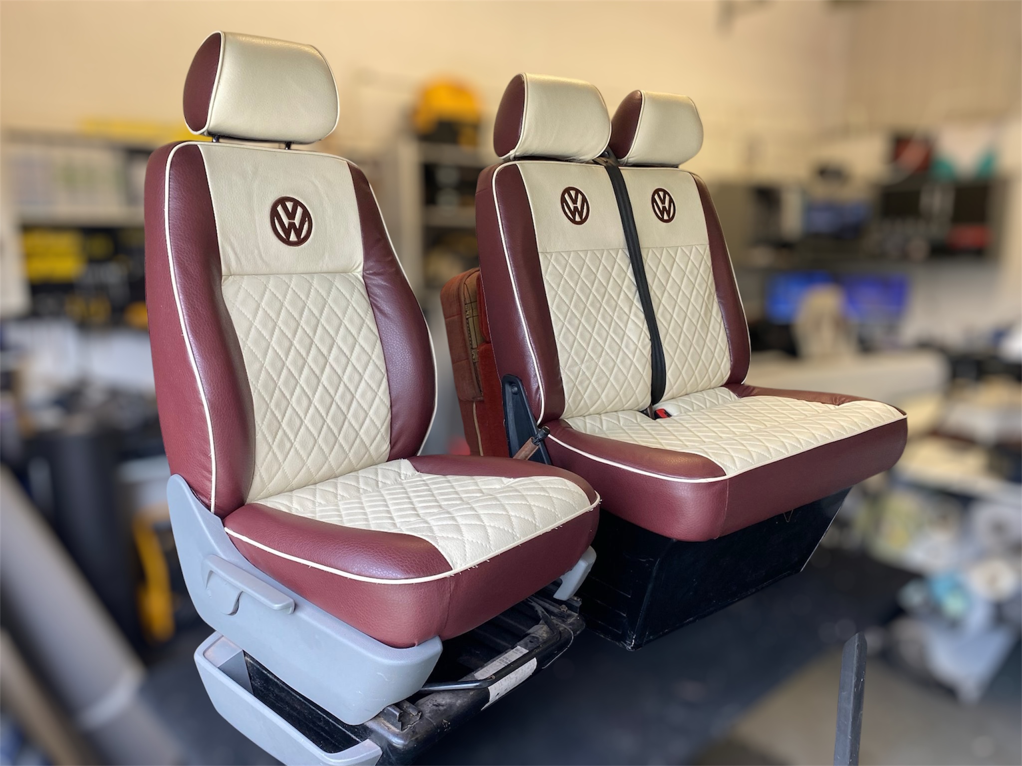 VW camper seats upholstery Blue Note Upholstery